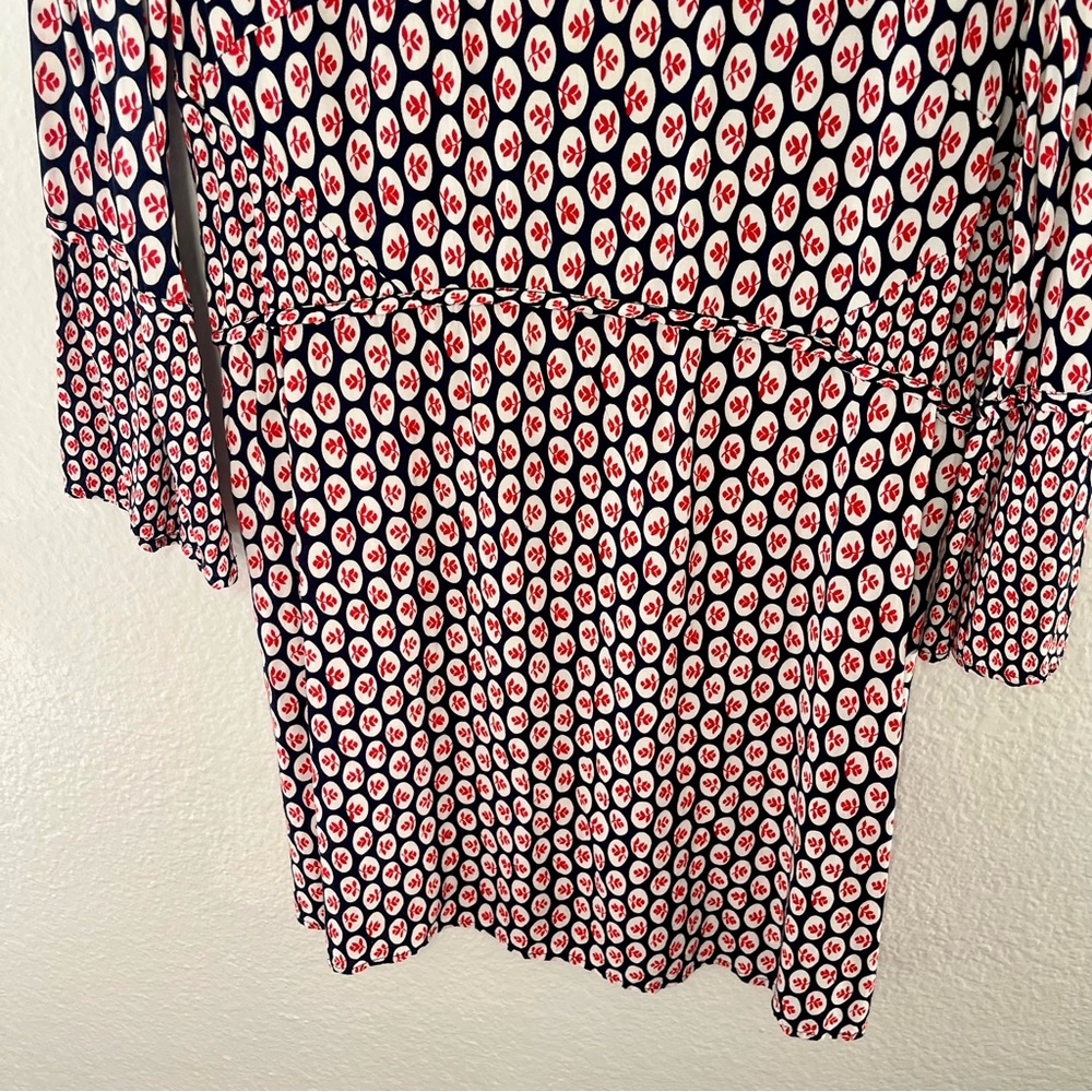Boden • Edna tunic mini dress red blue print Size 10 - Picture 4 of 11